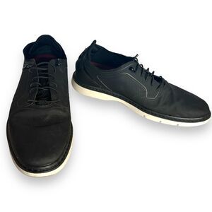 Stacy Adams Synchro Plain Toe Elastic Lace Up‎ Casual Shoes Size 8.5 M Black